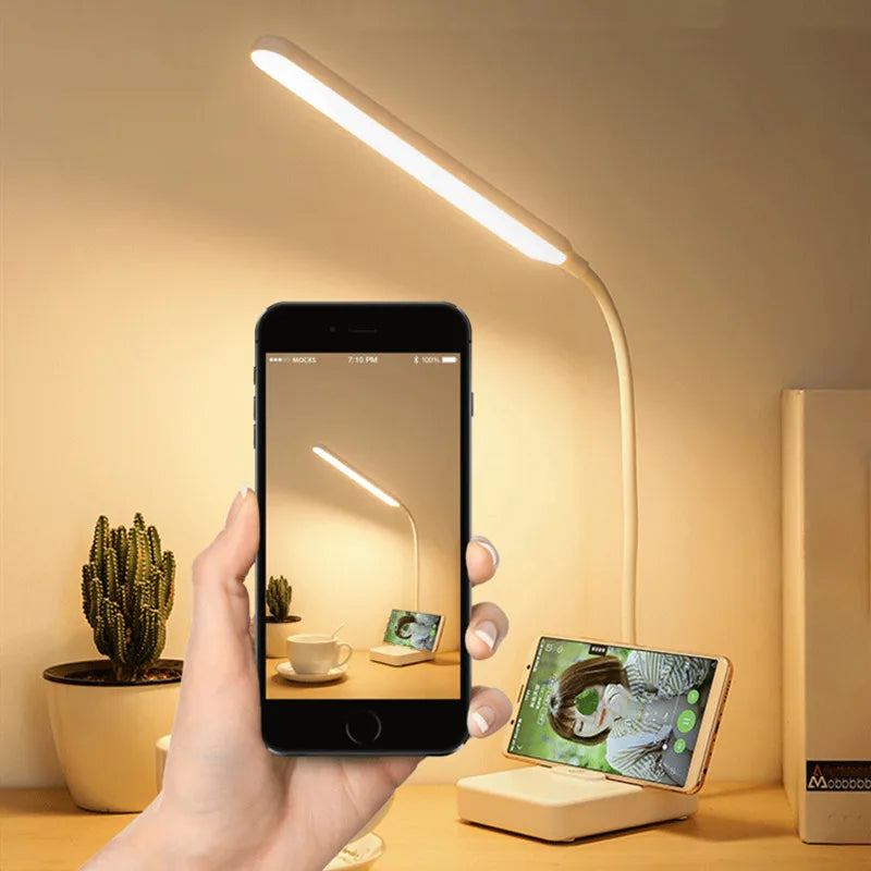 LED touch dimming desk lamp USB charging reading eye protection table light learning bedroom living room lighting book lamps