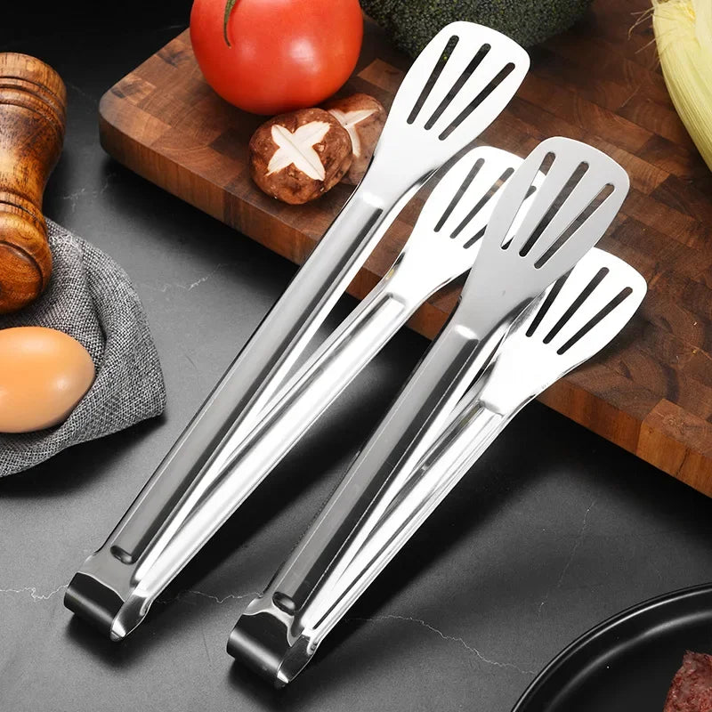 Stainless Steel Food Tongs Barbecue Tongs Meat Salad Steak Food