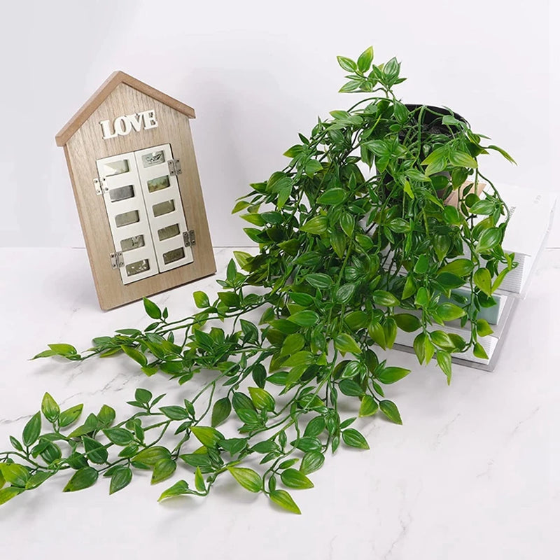 Artificial ivy Plants Plastic Leaf With pots Wedding New Year Christmas for Home Balcony Garden Office desk Decoration supplies