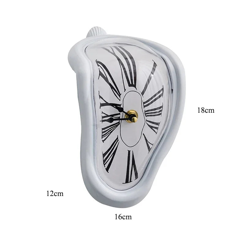 2024 New Novel Surreal Melting Distorted Wall Clocks Surrealist Salvador Dali Style Wall Watch Decoration Gift Home Garden