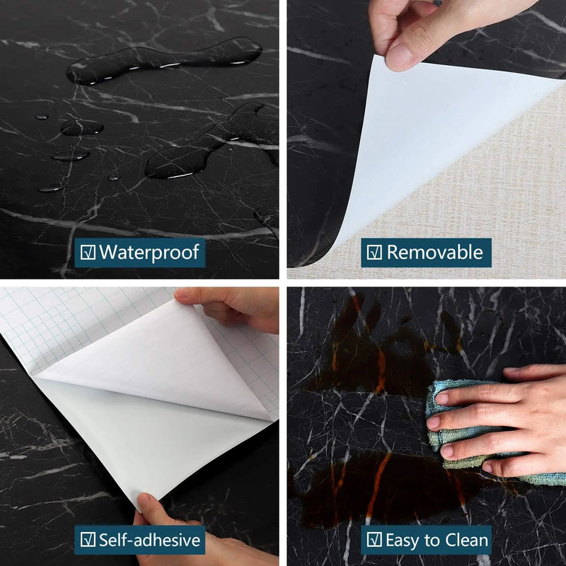 Marble Contact Paper Peel and Stick Oil Proof Wallpaper for Kitchen Countertop Self Adhesive PVC Waterproof Sticker for Bathroom