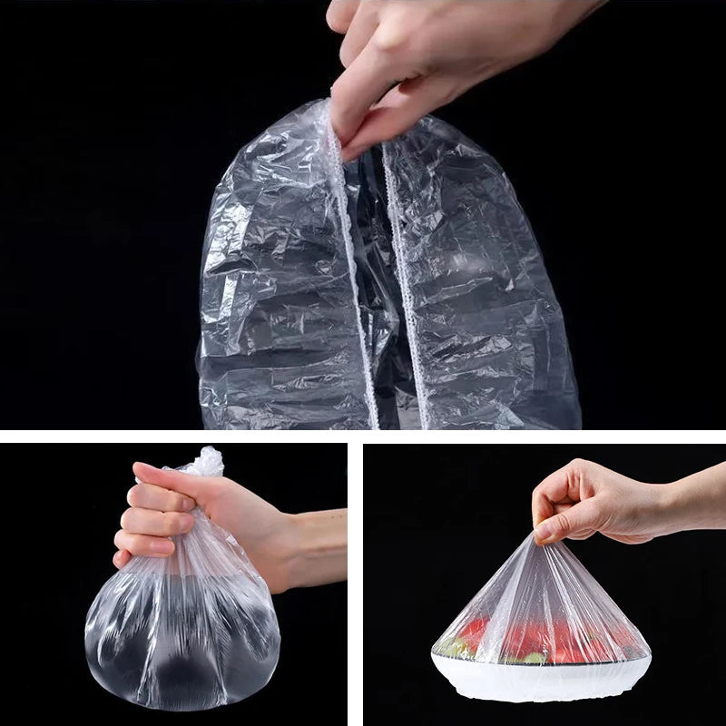 Reusable Disposable Food Cover Plastic Wrap Durable Elastic Food