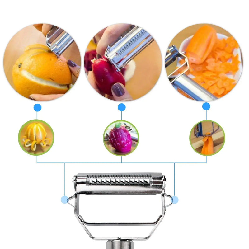 Multifunctional Julienne Peeler Vegetable Fruit Peeler Stainless Stee