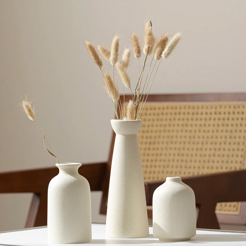 Ceramic vase Set-3 Small Flower vases for Decor,