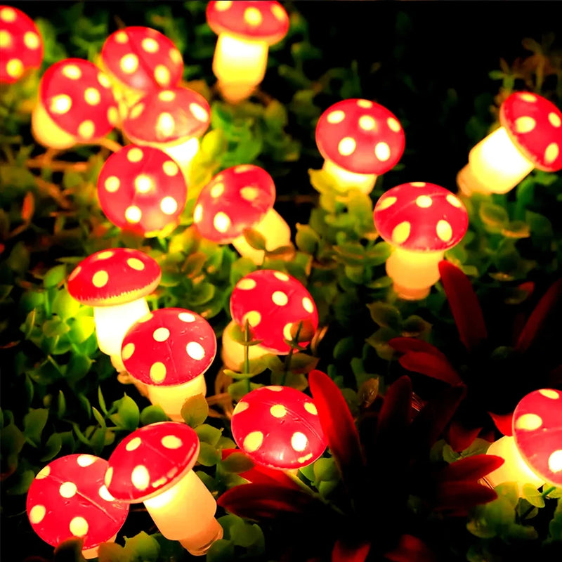 20 Leds Mushroom LED Fairy Lights USB/Battery String Light   Christmas Party Gift Fairy Indoor Decorative Atmosphere Light