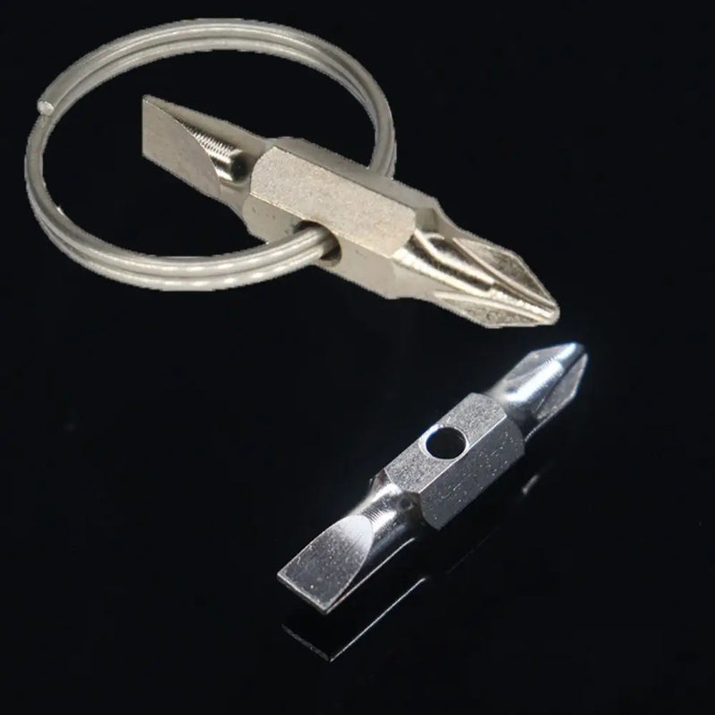 Portable Key Ring Keychain Screwdriver Pocket Multifunction Phillips Slotted Screwdriver Gadget Repair Tool Mini Screwdriver