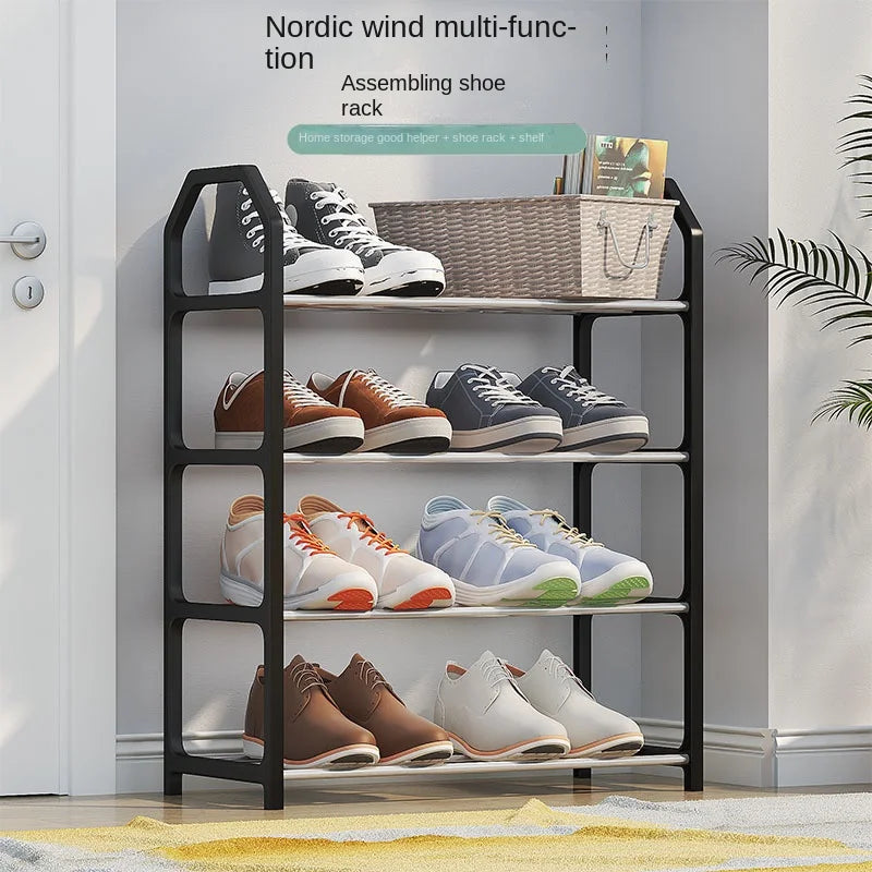 T1 Four high dormitory shoe cabinet shelf creative 4 tier storage home furnishing shelf kitchen storage pendulum holder