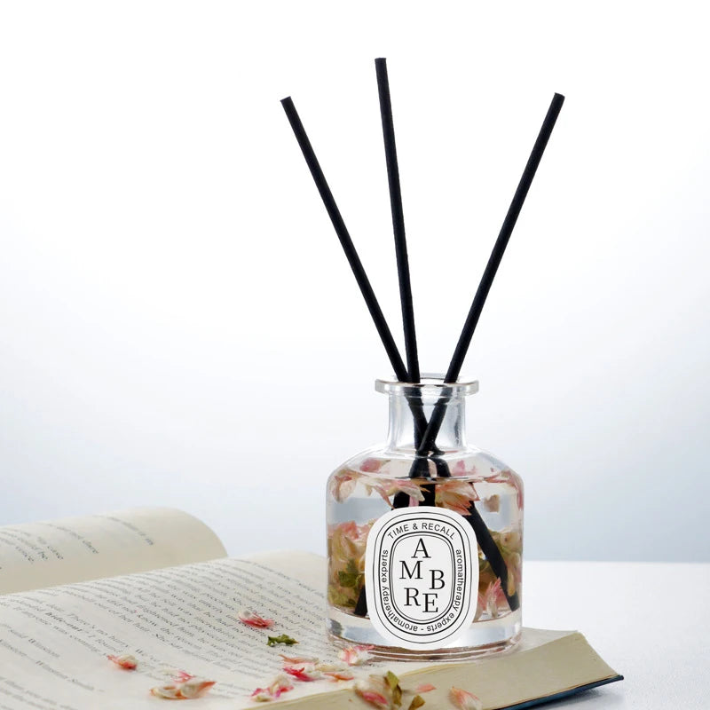 50ml Reed Diffuser Sets Hotel Bathroom Rattan Sticks Aromatherapy Diffuser Air Freshener Plant Home Fragrance Refill Oil