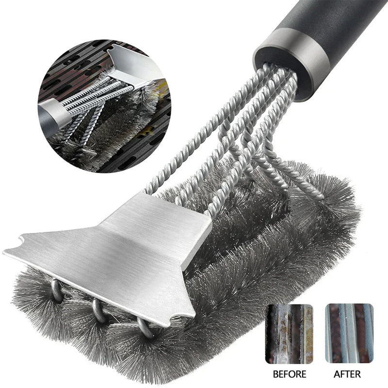 BBQ Grill Barbecue Kit Cleaning Brush Stainless Steel