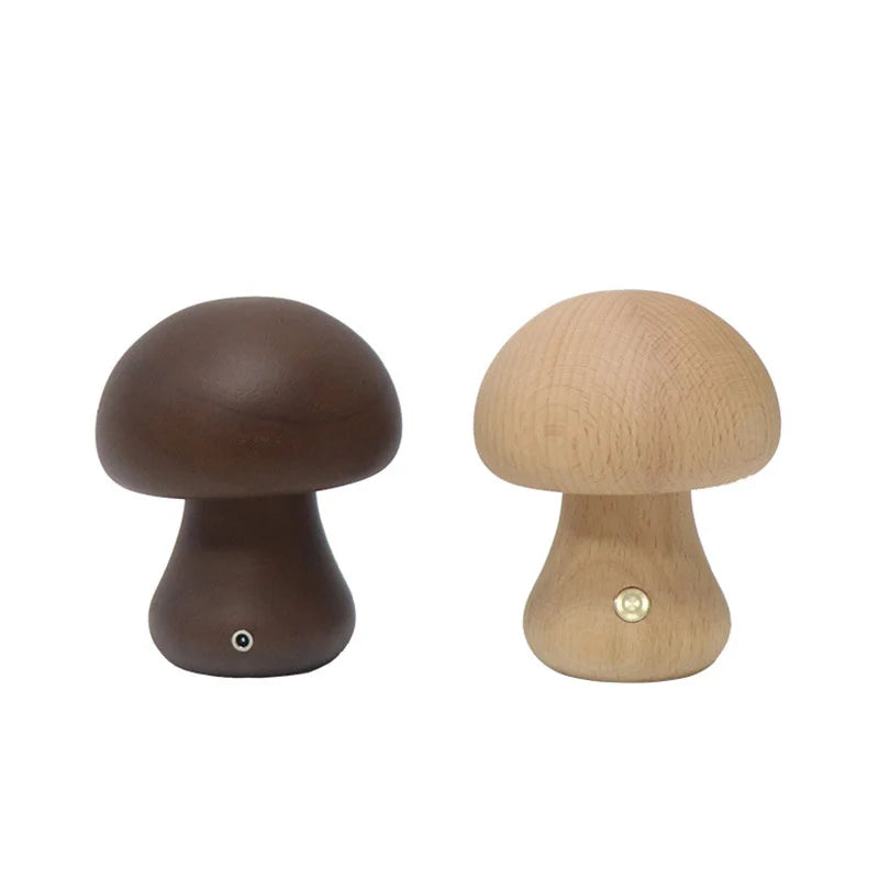 Cute Wooden Mushroom Night Light--VIP