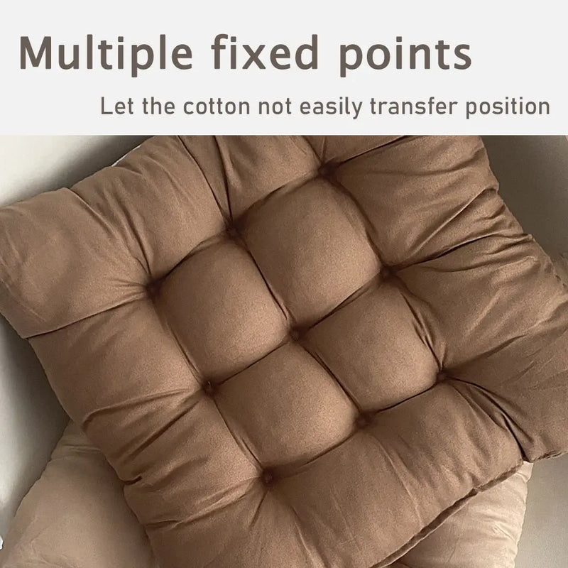 Linen Cushion Pearl Cotton Square Stool Backrest Pillow Home Office Computer Chair Protective Mat Seat Pad Buttocks Chair Mat