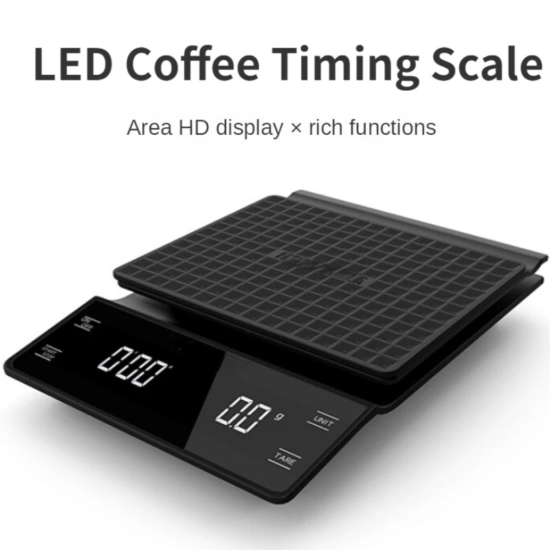 Smart Coffee Scale Kitchen Food Scale Digital Electronic Scale with Timer Precision Jewelry Scale Mini Household Weighing Scale