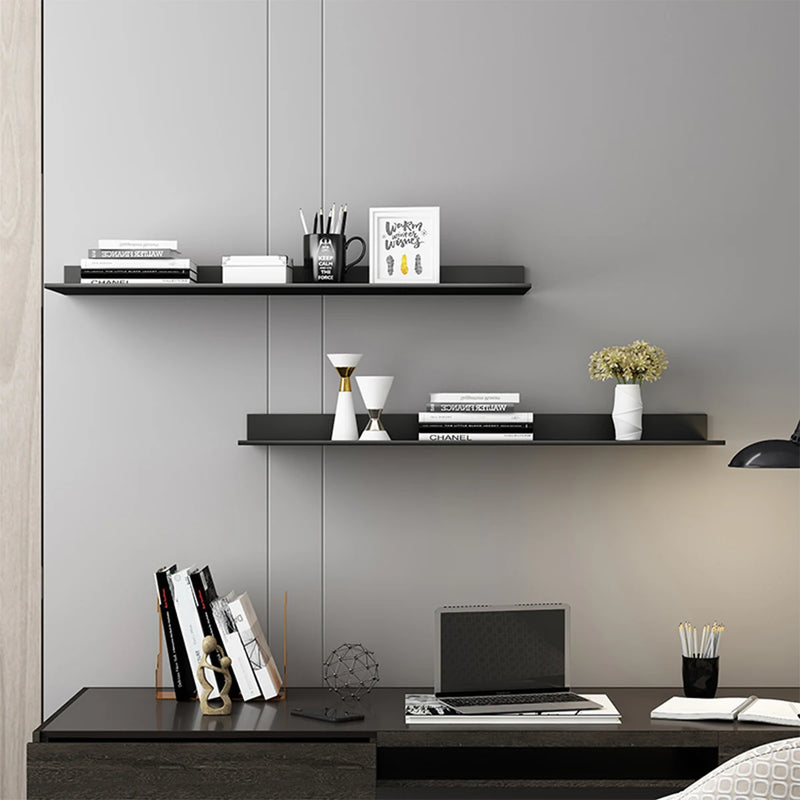 Aluminum Alloy Living Room Floating Shelves No Drilling Bedroom Decoration Wall Shelves Bathroom Storage Rack