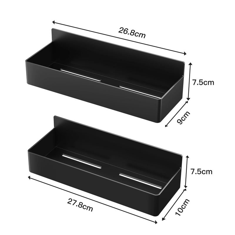 Strong Magnetic Shelves 2 Layers Black White Storage Rack Kitchen Plastic Spice Seasoning Organizer for Refrigerator Microwaves