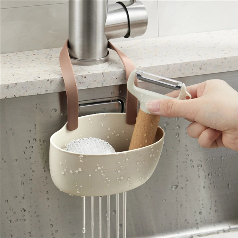 Kitchen Sink Holder Hanging Drain Basket Adjustable