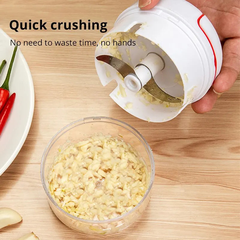 1pc White Hand Pulled Garlic Grinder Shredding Machine Garlic Puller