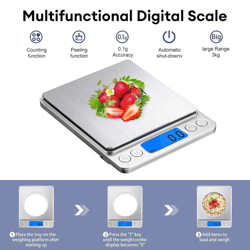 Digital Kitchen Scale 500/1kg/2kg/ 3kg