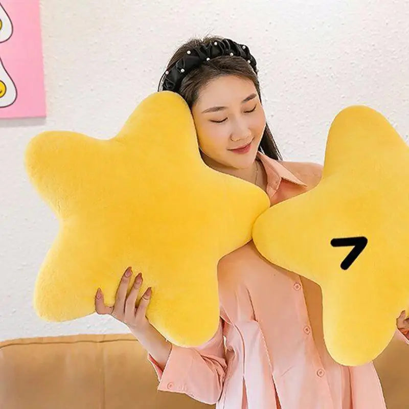 Star Throw Pillow Plush Doll Toy Super Soft Sleeping Pillow Sofa Cushion Bedroom Ornaments Office Girl Birthday Gift