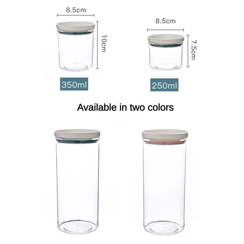 Food Container Storage Jars Transparent