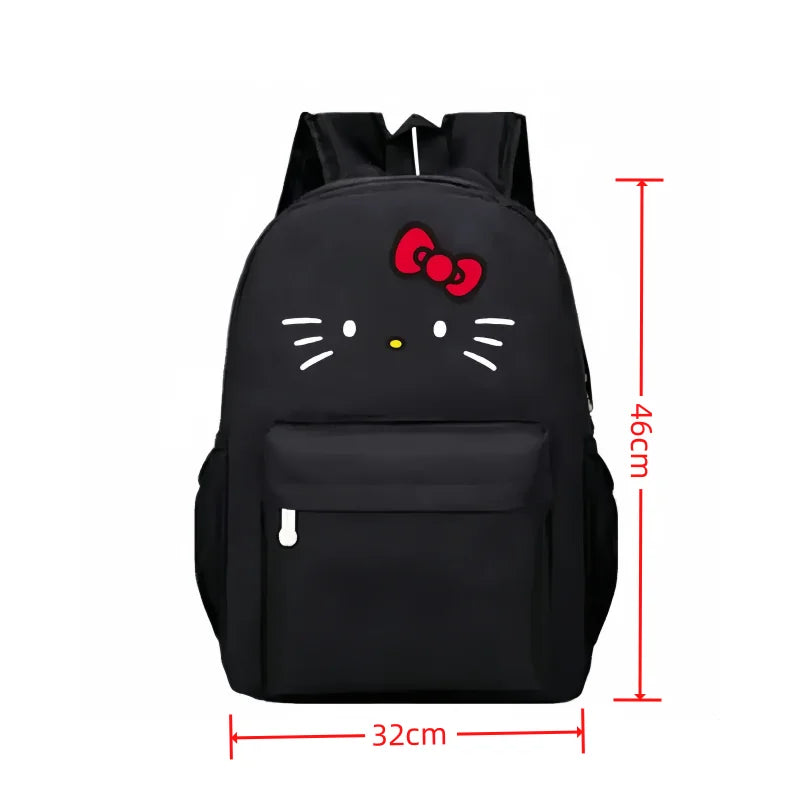 Women Backpack Hello Kitty Printing Travel Bag Large Capacity 12.6inch*18.11inch Laptop Backpack Oxford Cloth Material 20-35L