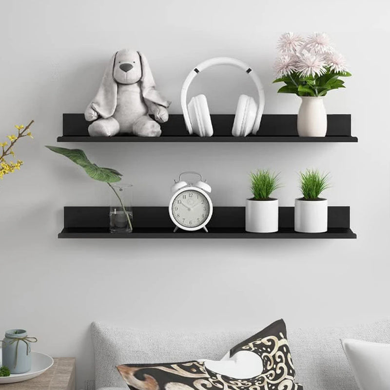 Aluminum Alloy Living Room Floating Shelves No Drilling Bedroom Decoration Wall Shelves Bathroom Storage Rack