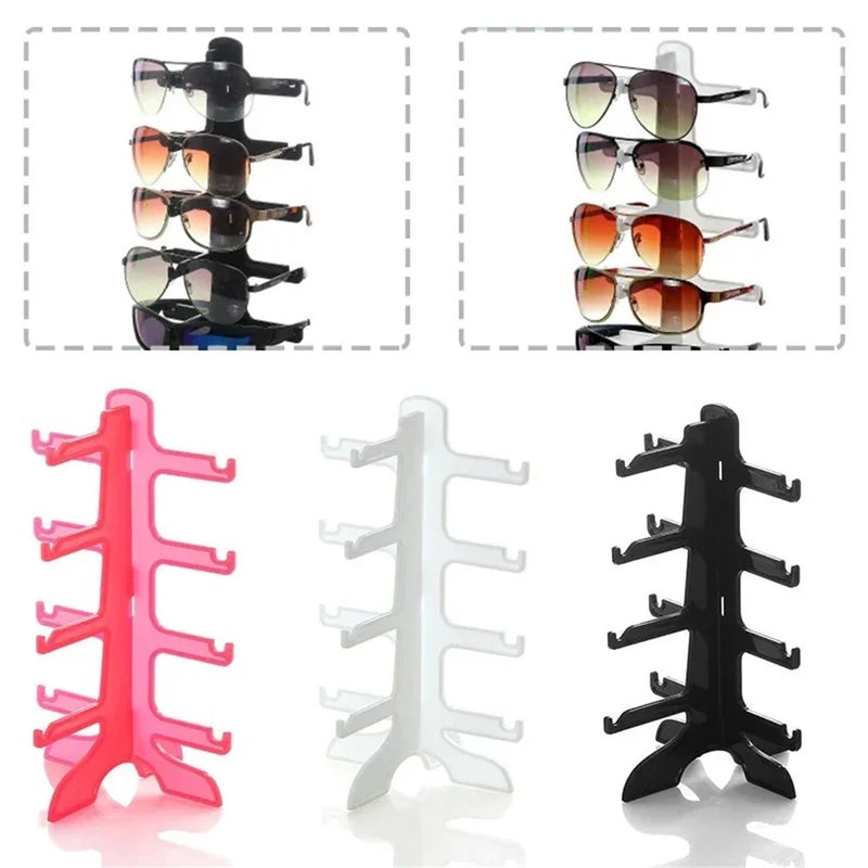 4 Layers Plastic Sunglasses Show Rack Holders Display Stand Storage Holder Glasses Shelf Home Organizer Space Saving Shelf