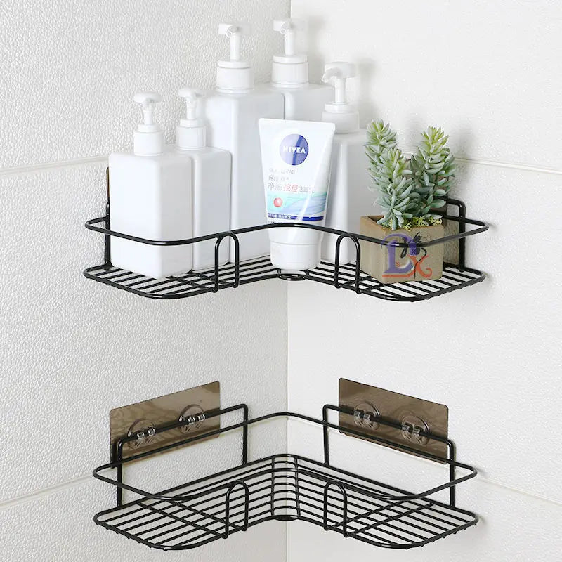 Bathroom Shelf Shower Shelf Shampoo Storage Shelf Kitchen Spice Corner Shelf No Punch Wall - Mounted Shelf Bathroom Accessories