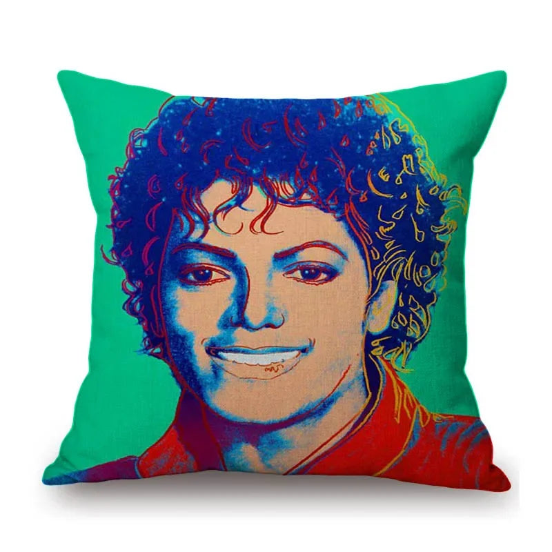 Modern Pop Art Jackson Monroe Soup US Andy Warhol Painting Cotton Linen Home Decorative Sofa Pillow Case Car Cushion Cover