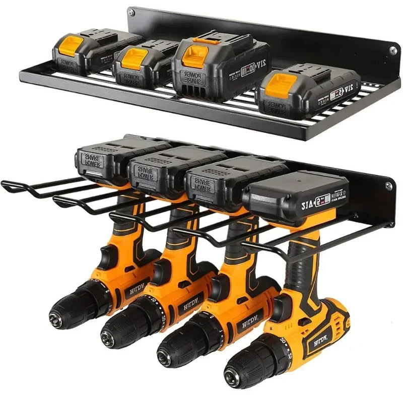 Hand Power Tool Organizer Rack Wall Mounted Floating Tool Shelf Electric Drill Holders Heavy Duty for Workshop Garage