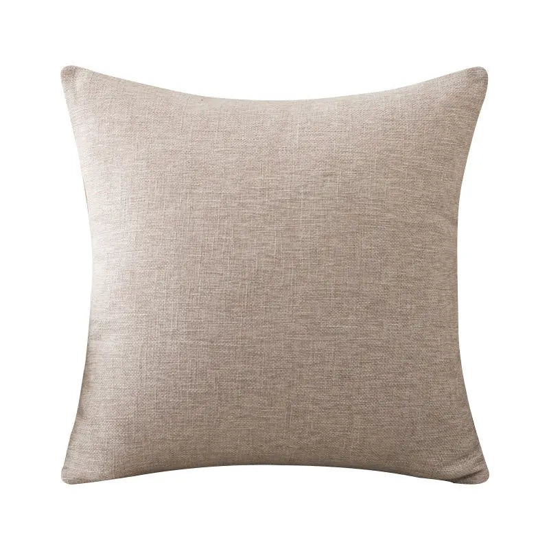 Scandinavian ins style solid colour pillow heavy cotton linen living room sofa cushion winter waist pillow