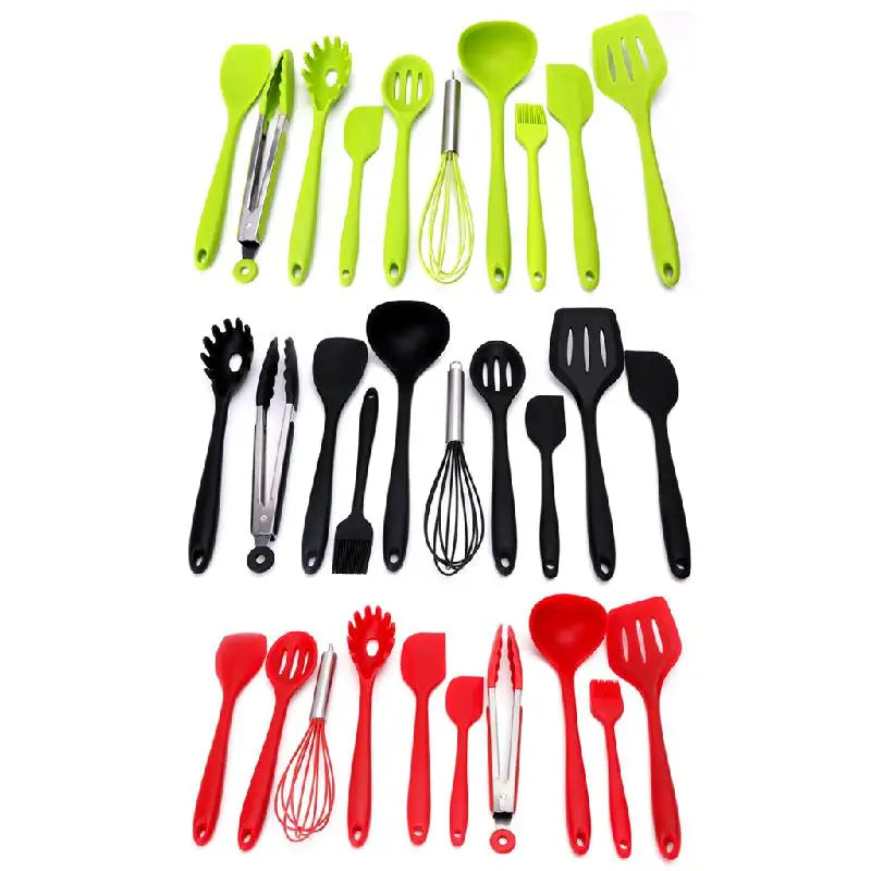 10Pcs Heat Resitant Non-stick Silicone Kitchen Utensil