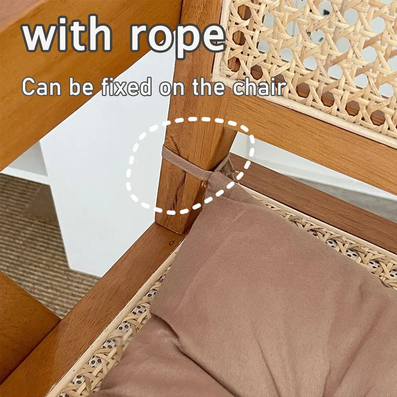 Linen Cushion Pearl Cotton Square Stool Backrest Pillow Home Office Computer Chair Protective Mat Seat Pad Buttocks Chair Mat